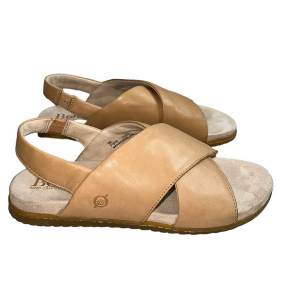 Born | Shoes | Born Lima Tan Brown Leather Comfy Strappy Sandals Womens  Size 9 | Poshmark